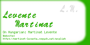levente martinat business card